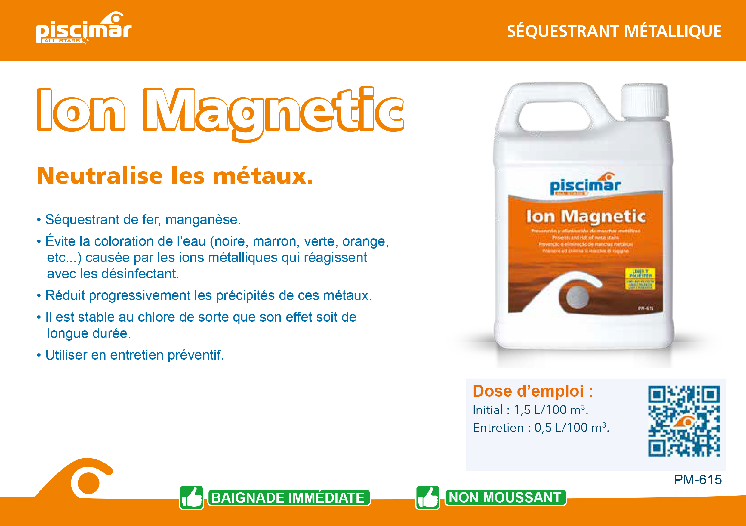 PM-615 ION MAGNETIC – Secuestrante de Metales para Piscinas
